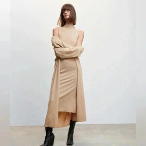 Mango Side Slit Knit  Dress